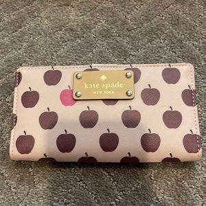 Kate spade pink and purple apple wallet.